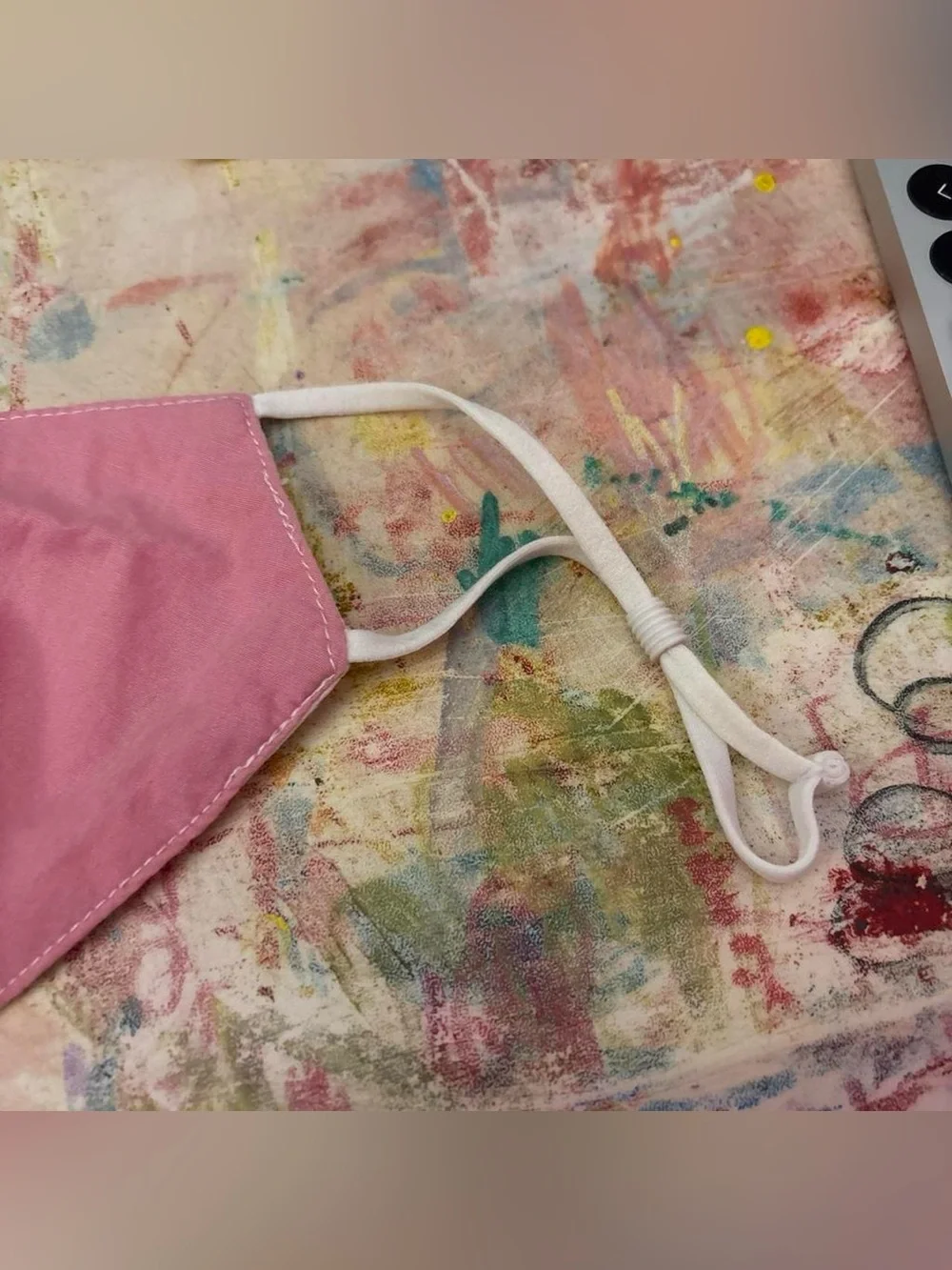 Yellow and Pink Adult Face Mask set
